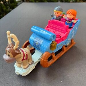 Fisher-Price Little People Disney Frozen Kristoff's Sleigh Anna Sven Figures